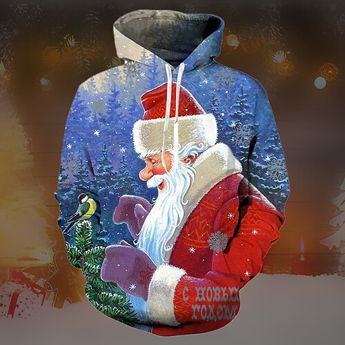 Men's Plus Size Pullover Hoodie Sweatshirt Big and Tall Santa Claus Hooded Long Sleeve Spring & Fall Basic Fashion Streetwear Comfortable Work Daily Wear Tops
Men's Plus Size Pullover Hoodie Sweatshirt Big and Tall Santa Claus Hooded Long Sleeve Spring & Fall Basic Fashion Streetwear Comfortable Work Daily Wear Tops