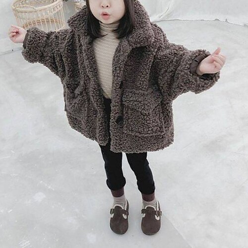 Kids Girls' Woolen Coat Outerwear Plain Coat School Active Cute Pink Brown Beige Winter Fall 2-6 Years
Kids Girls' Woolen Coat Outerwear Plain Coat School Active Cute Pink Brown Beige Winter Fall 2-6 Years