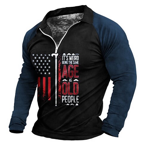 Men's Polo Shirt Golf Shirt Letter Graphic Prints National Flag Turndown Black Blue 3D Print Outdoor Street Long Sleeve Zipper Print Clothing Apparel Fashion Casual Soft Breathable
Men's Polo Shirt Golf Shirt Letter Graphic Prints National Flag Turndown Black Blue 3D Print Outdoor Street Long Sleeve Zipper Print Clothing Apparel Fashion Casual Soft Breathable