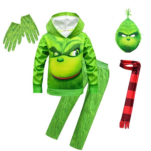 2 Pieces Kids Boys Christmas Grinch Hoodie & Pants Clothing Set Outfit Cartoon Plaid Long Sleeve Set Casual Fashion Casual Winter Fall 7-13 Years Green Light Green
2 Pieces Kids Boys Christmas Grinch Hoodie & Pants Clothing Set Outfit Cartoon Plaid Long Sleeve Set Casual Fashion Casual Winter Fall 7-13 Years Green Light Green