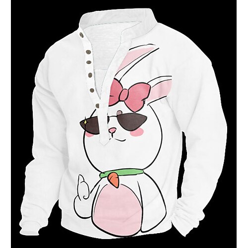 Men's Sweatshirt White Standing Collar Henley Rabbit 3D Print Casual 3D Print 3D Print Casual Spring Fall & Winter Clothing Apparel Hoodies Sweatshirts
Men's Sweatshirt White Standing Collar Henley Rabbit 3D Print Casual 3D Print 3D Print Casual Spring Fall & Winter Clothing Apparel Hoodies Sweatshirts