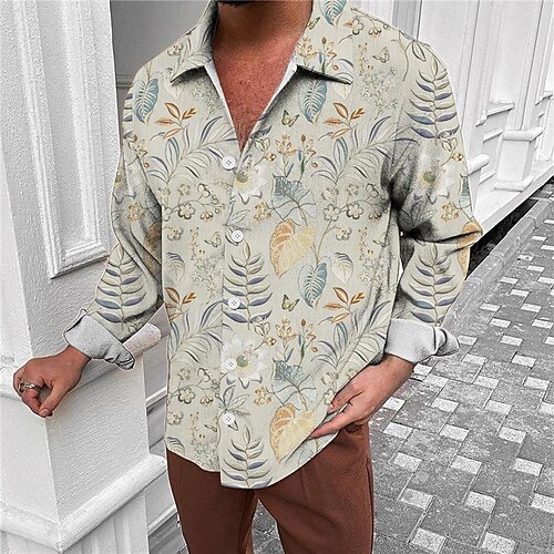 Men's Shirt Floral Graphic Prints Turndown Yellow Gray 3D Print Street Casual Long Sleeve Button-Down Print Clothing Apparel Fashion Designer Casual Soft
Men's Shirt Floral Graphic Prints Turndown Yellow Gray 3D Print Street Casual Long Sleeve Button-Down Print Clothing Apparel Fashion Designer Casual Soft