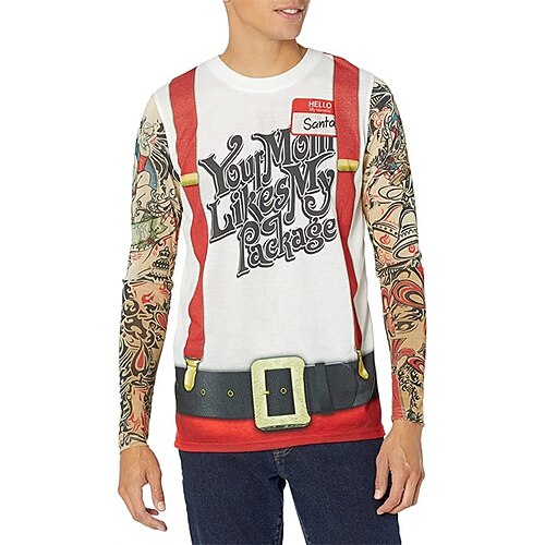 Men's T shirt Tee Letter Graphic Prints Crew Neck White 3D Print Outdoor Christmas Long Sleeve Print Clothing Apparel Basic Sports Designer Casual
Men's T shirt Tee Letter Graphic Prints Crew Neck White 3D Print Outdoor Christmas Long Sleeve Print Clothing Apparel Basic Sports Designer Casual