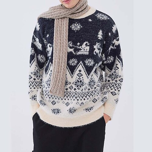Men's Sweater Ugly Christmas Sweater Pullover Sweater Jumper Ribbed Knit Cropped Knitted Christmas Pattern Crew Neck Keep Warm Modern Contemporary Christmas Work Clothing Apparel Fall & Winter Blue
Men's Sweater Ugly Christmas Sweater Pullover Sweater Jumper Ribbed Knit Cropped Knitted Christmas Pattern Crew Neck Keep Warm Modern Contemporary Christmas Work Clothing Apparel Fall & Winter Blue