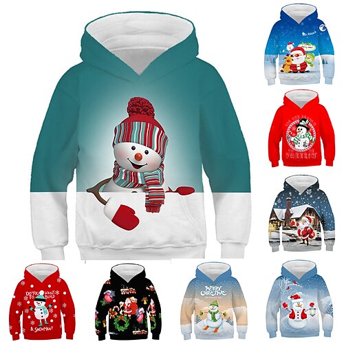 Kids Boys Christmas Hoodie Pullover Santa Claus Elk Christmas Tree Long Sleeve Children Top Christmas Gifts Cotton Hoodie Active Fashion Green Black Blue Winter 7-13 Years
Kids Boys Christmas Hoodie Pullover Santa Claus Elk Christmas Tree Long Sleeve Children Top Christmas Gifts Cotton Hoodie Active Fashion Green Black Blue Winter 7-13 Years