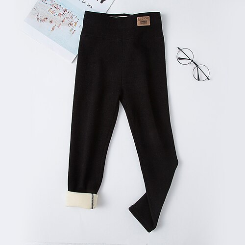 Kids Girls' Fleece Lined Leggings Solid Color Basic Outdoor 7-13 Years Winter Black Purple Pink
Kids Girls' Fleece Lined Leggings Solid Color Basic Outdoor 7-13 Years Winter Black Purple Pink