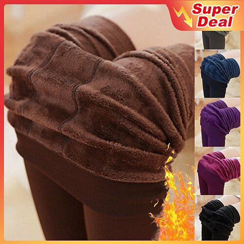 Women's Fleece Pants Tights Leggings Fleece lined Green Black Purple Mid Waist Fashion Daily Stretchy Full Length Tummy Control Plain S M L XL XXL / Skinny
Women's Fleece Pants Tights Leggings Fleece lined Green Black Purple Mid Waist Fashion Daily Stretchy Full Length Tummy Control Plain S M L XL XXL / Skinny