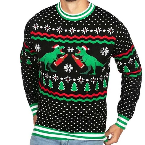 Men's Sweater Ugly Christmas Sweater Pullover Sweater Jumper Ribbed Knit Cropped Knitted Tree Crew Neck Keep Warm Modern Contemporary Christmas Work Clothing Apparel Fall & Winter Black S M L
Men's Sweater Ugly Christmas Sweater Pullover Sweater Jumper Ribbed Knit Cropped Knitted Tree Crew Neck Keep Warm Modern Contemporary Christmas Work Clothing Apparel Fall & Winter Black S M L