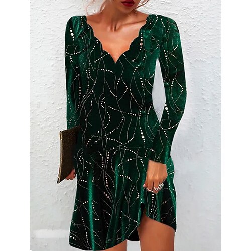 Women's Christmas Velvet Dress Sheath Dress Mini Dress Green Long Sleeve Graphic Print Winter Fall Autumn V Neck Modern Christmas Date 2022 S M L XL XXL 3XL
Women's Christmas Velvet Dress Sheath Dress Mini Dress Green Long Sleeve Graphic Print Winter Fall Autumn V Neck Modern Christmas Date 2022 S M L XL XXL 3XL
