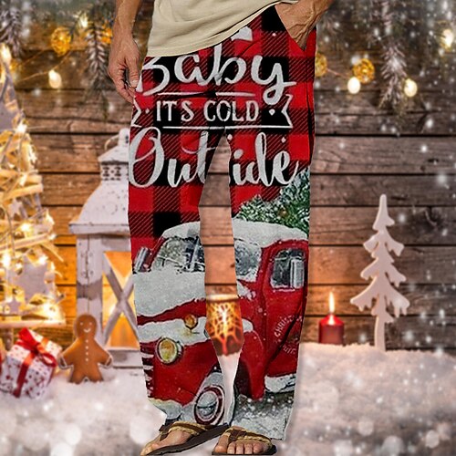 Men's Christmas Pants Trousers Beach Pants Drawstring Elastic Waist 3D Print Car Graphic Prints Christmas Comfort Casual Daily Holiday Streetwear Designer Green Red
Men's Christmas Pants Trousers Beach Pants Drawstring Elastic Waist 3D Print Car Graphic Prints Christmas Comfort Casual Daily Holiday Streetwear Designer Green Red