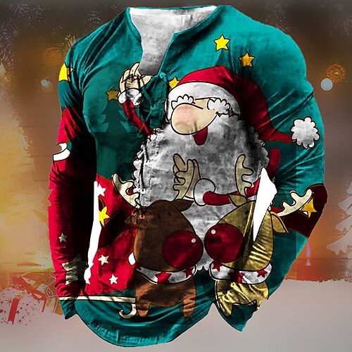 Men's T shirt Tee Tee Graphic Santa Claus Collar Blue 3D Print Outdoor Christmas Long Sleeve Lace up Print Clothing Apparel Basic Designer Casual Classic
Men's T shirt Tee Tee Graphic Santa Claus Collar Blue 3D Print Outdoor Christmas Long Sleeve Lace up Print Clothing Apparel Basic Designer Casual Classic
