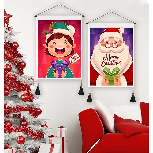 Christmas Woven Hanging Wall Tapestry Photography Background Tassel Cute Santa Claus Cure Nordic Children's Room Bedroom Livingroom Decoration 14""x20""
Christmas Woven Hanging Wall Tapestry Photography Background Tassel Cute Santa Claus Cure Nordic Children's Room Bedroom Livingroom Decoration 14""x20""