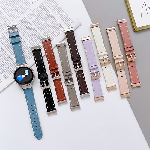 1 pcs Smart Watch Band for Samsung Galaxy Watch 5 40/44MM Watch 5 Pro 45MM 20mm Genuine Leather Smartwatch Strap Adjustable Breathable Quick Release Leather Loop Replacement Wristband
1 pcs Smart Watch Band for Samsung Galaxy Watch 5 40/44MM Watch 5 Pro 45MM 20mm Genuine Leather Smartwatch Strap Adjustable Breathable Quick Release Leather Loop Replacement Wristband