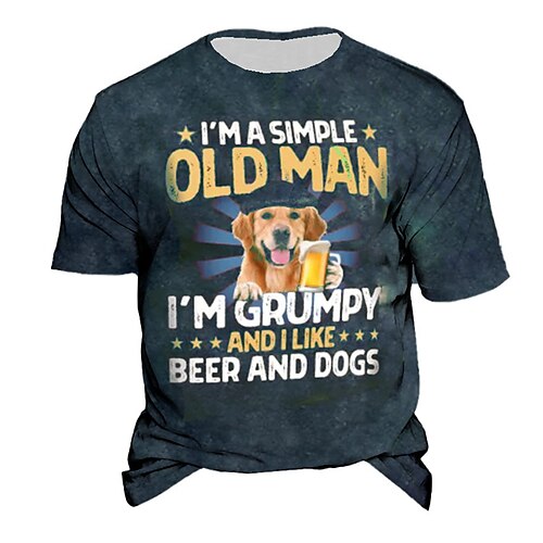 Men's T shirt Tee Dog Graphic Prints Beer Crew Neck Green Black Brown Navy Blue Coffee 3D Print Outdoor Street Short Sleeve Print Clothing Apparel Vintage Sports Designer Casual
Men's T shirt Tee Dog Graphic Prints Beer Crew Neck Green Black Brown Navy Blue Coffee 3D Print Outdoor Street Short Sleeve Print Clothing Apparel Vintage Sports Designer Casual