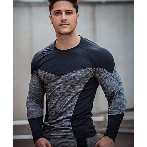 Men's Running Shirt Base Layer Long Sleeve Base Layer Top Athletic Spandex Breathable Quick Dry Moisture Wicking Gym Workout Running Active Training Sportswear Activewear Color Block Black BlackGray
Men's Running Shirt Base Layer Long Sleeve Base Layer Top Athletic Spandex Breathable Quick Dry Moisture Wicking Gym Workout Running Active Training Sportswear Activewear Color Block Black BlackGray