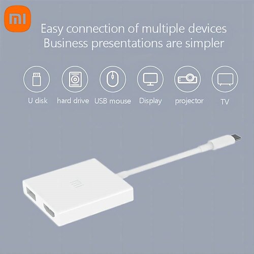 Original Xiaomi Mi Type-C to HDMI Multi-function Converter Adapter for MacBook Notebook Laptop
Original Xiaomi Mi Type-C to HDMI Multi-function Converter Adapter for MacBook Notebook Laptop