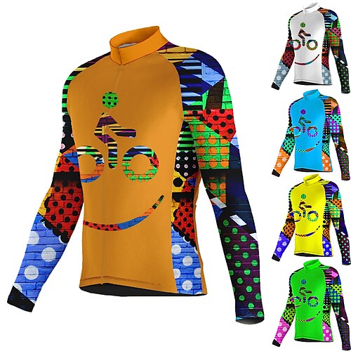 21Grams Men's Cycling Jersey Long Sleeve Bike Jersey Top with 3 Rear Pockets Mountain Bike MTB Road Bike Cycling Breathable Quick Dry Moisture Wicking Reflective Strips Green Yellow Orange Graphic
21Grams Men's Cycling Jersey Long Sleeve Bike Jersey Top with 3 Rear Pockets Mountain Bike MTB Road Bike Cycling Breathable Quick Dry Moisture Wicking Reflective Strips Green Yellow Orange Graphic