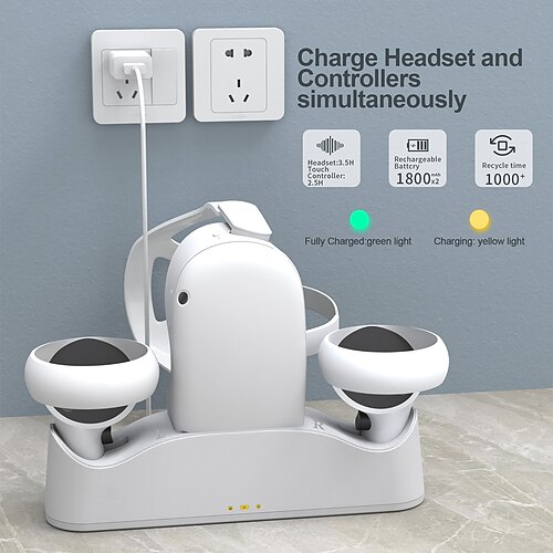 

Charging Dock Station For Oculus Quest 2 VR Glasses Headset Handle Controller Fast Charger Stand Base Set for Quest2 Accessories