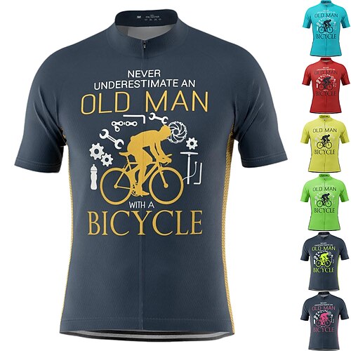 Men's Cycling Jersey Short Sleeve Bike Top with 3 Rear Pockets Anti-Slip Sunscreen Fast Dry Breathable Green Yellow Rosy Pink Old Man Sports Clothing Apparel
Men's Cycling Jersey Short Sleeve Bike Top with 3 Rear Pockets Anti-Slip Sunscreen Fast Dry Breathable Green Yellow Rosy Pink Old Man Sports Clothing Apparel