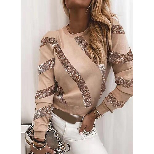 Women's Sweatshirt Pullover Basic khaki Color Block Casual Round Neck Long Sleeve S M L XL 2XL 3XL
Women's Sweatshirt Pullover Basic khaki Color Block Casual Round Neck Long Sleeve S M L XL 2XL 3XL