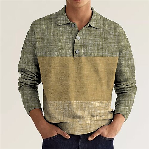 Men's Collar Polo Shirt Golf Shirt Color Block Graphic Prints Turndown Blue Yellow Gray 3D Print Outdoor Street Long Sleeve Button-Down Print Clothing Apparel Fashion Designer Casual Soft
Men's Collar Polo Shirt Golf Shirt Color Block Graphic Prints Turndown Blue Yellow Gray 3D Print Outdoor Street Long Sleeve Button-Down Print Clothing Apparel Fashion Designer Casual Soft
