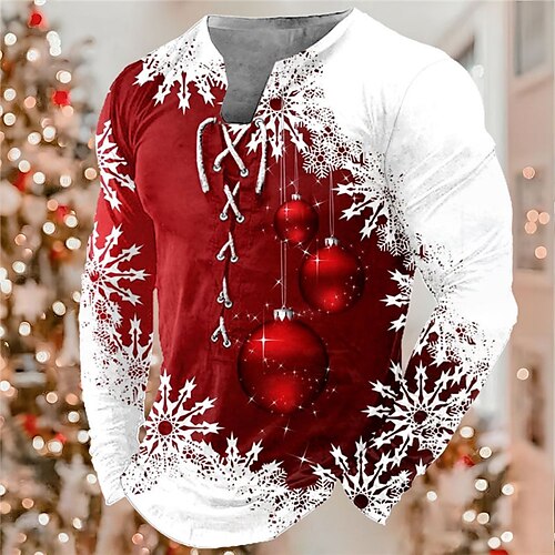 Men's T shirt Tee Tee Graphic Snowflake Collar Green Black Blue Purple Pink 3D Print Bell Outdoor Christmas Long Sleeve Lace up Print Clothing Apparel Basic Designer Casual Classic
Men's T shirt Tee Tee Graphic Snowflake Collar Green Black Blue Purple Pink 3D Print Bell Outdoor Christmas Long Sleeve Lace up Print Clothing Apparel Basic Designer Casual Classic