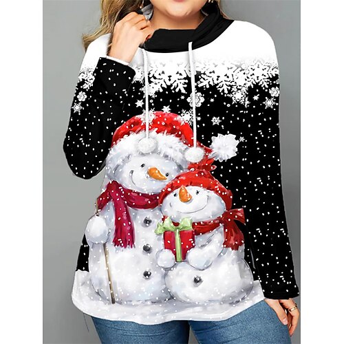 Women's Plus Size Christmas Tops T shirt Tee Plaid Santa Claus Print Long Sleeve Cowl Neck Casual Holiday Festival Daily Polyester Winter Fall Black Purple
Women's Plus Size Christmas Tops T shirt Tee Plaid Santa Claus Print Long Sleeve Cowl Neck Casual Holiday Festival Daily Polyester Winter Fall Black Purple
