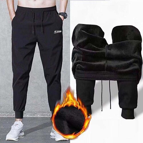 Men's Fleece Pants Sweatpants Winter Pants Trousers Pocket Drawstring Elastic Waist Letter Warm Daily Holiday 100% Cotton Streetwear Stylish Black Micro-elastic
Men's Fleece Pants Sweatpants Winter Pants Trousers Pocket Drawstring Elastic Waist Letter Warm Daily Holiday 100% Cotton Streetwear Stylish Black Micro-elastic