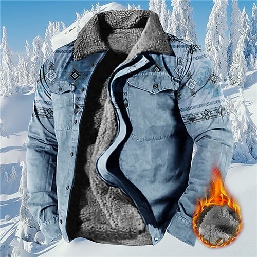 Men's Coat Warm Sports & Outdoor Zipper Geometry 3D Printed Graphic Turndown Vintage Jacket Outerwear Long Sleeve Pocket Fall & Winter
Men's Coat Warm Sports & Outdoor Zipper Geometry 3D Printed Graphic Turndown Vintage Jacket Outerwear Long Sleeve Pocket Fall & Winter