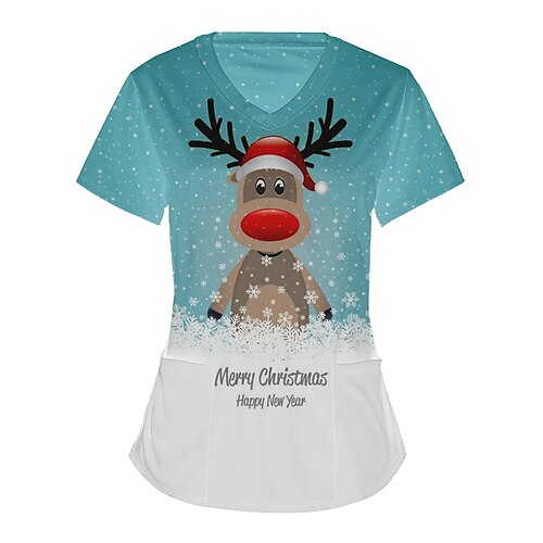 Reindeer Masquerade T-shirt Women's Christmas Christmas Carnival Masquerade Adults' Christmas Vacation Polyester Top
Reindeer Masquerade T-shirt Women's Christmas Christmas Carnival Masquerade Adults' Christmas Vacation Polyester Top
