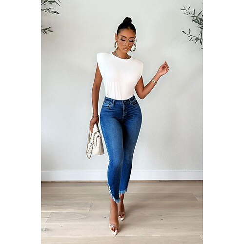 Women's Jeggings Cotton Blue Deep Blue High Waist Streetwear Casual Going out Casual Daily Pocket Full Length Outdoor Solid Colored S M L XL 2XL
Women's Jeggings Cotton Blue Deep Blue High Waist Streetwear Casual Going out Casual Daily Pocket Full Length Outdoor Solid Colored S M L XL 2XL