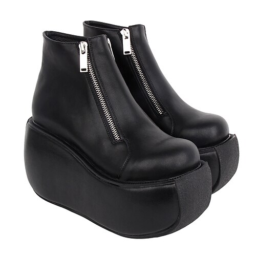stivaletti punk goth da donna fatti a mano con zip rampicanti scarpe piattaforma tacco grosso zeppe punta quadrata stivali da combattimento 8cm
stivaletti punk goth da donna fatti a mano con zip rampicanti scarpe piattaforma tacco grosso zeppe punta quadrata stivali da combattimento 8cm
