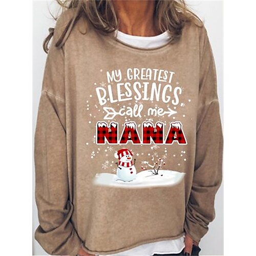 Women's Sweatshirt Pullover Basic Green Black Blue Snowman Christmas Round Neck Long Sleeve S M L XL 2XL 3XL
Women's Sweatshirt Pullover Basic Green Black Blue Snowman Christmas Round Neck Long Sleeve S M L XL 2XL 3XL