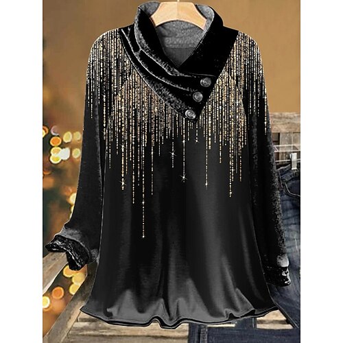 Women's Plus Size Tops Blouse Graphic Long Sleeve V Neck Fashion Modern Vacation Going out Velvet Winter Fall Black
Women's Plus Size Tops Blouse Graphic Long Sleeve V Neck Fashion Modern Vacation Going out Velvet Winter Fall Black