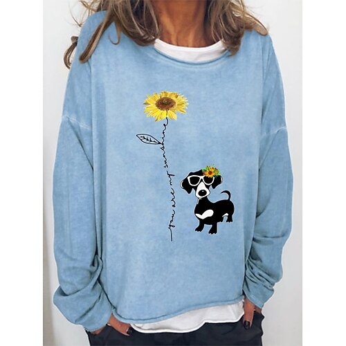 Women's Sweatshirt Pullover Basic Blue Khaki Gray Floral Dog Street Round Neck Long Sleeve S M L XL 2XL 3XL
Women's Sweatshirt Pullover Basic Blue Khaki Gray Floral Dog Street Round Neck Long Sleeve S M L XL 2XL 3XL