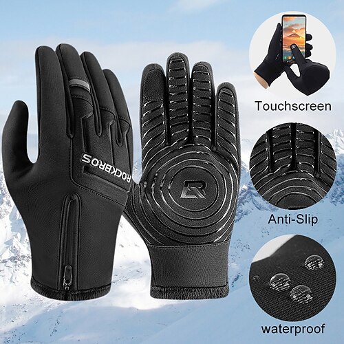 ROCKBROS Winter Gloves Bike Gloves Cycling Gloves Touch Gloves Winter Full Finger Gloves Anti-Slip Touchscreen Thermal Warm Waterproof Sports Gloves Road Cycling Camping / Hiking Ski / Snowboard
ROCKBROS Winter Gloves Bike Gloves Cycling Gloves Touch Gloves Winter Full Finger Gloves Anti-Slip Touchscreen Thermal Warm Waterproof Sports Gloves Road Cycling Camping / Hiking Ski / Snowboard