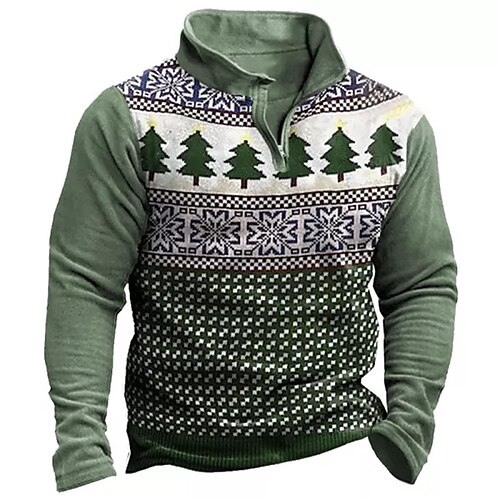 Men's Zip Up Sweatshirt Pullover Quarter Zipper Sweatshirt Green Half Zip Christmas Tree Graphic Prints Zipper Print Christmas Daily Sports 3D Print Basic Designer Casual Spring & Fall Clothing
Men's Zip Up Sweatshirt Pullover Quarter Zipper Sweatshirt Green Half Zip Christmas Tree Graphic Prints Zipper Print Christmas Daily Sports 3D Print Basic Designer Casual Spring & Fall Clothing