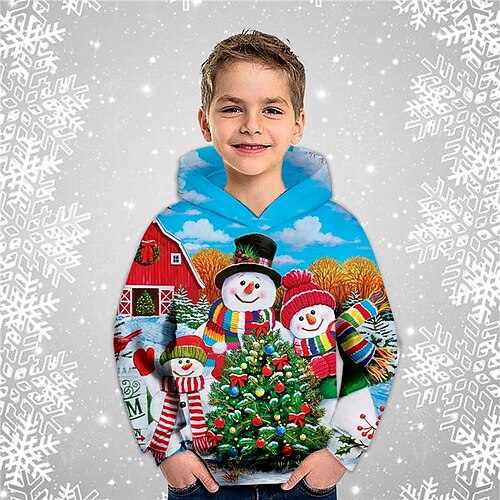 Kids Boys Christmas Hoodie Pullover Snowflake Long Sleeve Pocket Children Top Christmas Gifts 3D Print Hoodie Cute Daily Blue Winter 3-12 Years
Kids Boys Christmas Hoodie Pullover Snowflake Long Sleeve Pocket Children Top Christmas Gifts 3D Print Hoodie Cute Daily Blue Winter 3-12 Years