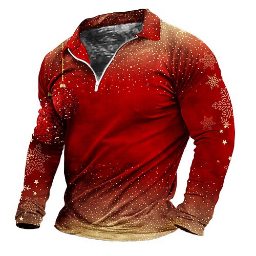 Men's Polo Shirt Golf Shirt Graphic Prints Snowflake Turndown Gold Wine 3D Print Christmas Street Long Sleeve Zipper Print Clothing Apparel Fashion Designer Casual Soft
Men's Polo Shirt Golf Shirt Graphic Prints Snowflake Turndown Gold Wine 3D Print Christmas Street Long Sleeve Zipper Print Clothing Apparel Fashion Designer Casual Soft
