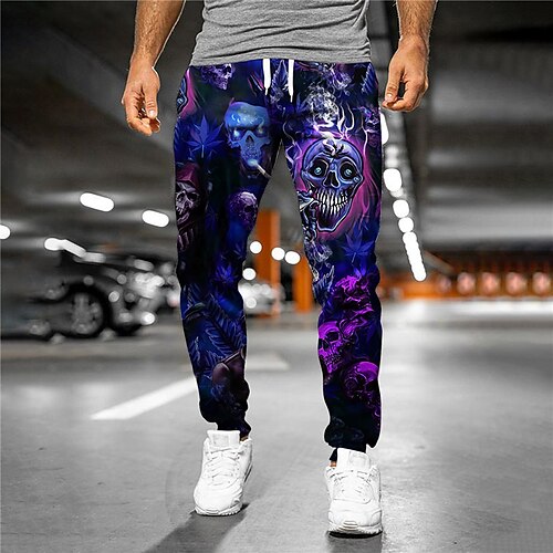 Men's Sweatpants Joggers Trousers Drawstring Elastic Waist 3D Print Skull Graphic Prints Comfort Sports Outdoor Casual Daily Streetwear Stylish Green Blue Micro-elastic
Men's Sweatpants Joggers Trousers Drawstring Elastic Waist 3D Print Skull Graphic Prints Comfort Sports Outdoor Casual Daily Streetwear Stylish Green Blue Micro-elastic