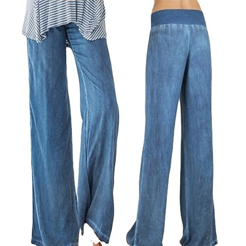 Women's Wide Leg Jeans Loose Wide-Leg Jeans Classic Modern Regular Spring & Fall Black Blue
Women's Wide Leg Jeans Loose Wide-Leg Jeans Classic Modern Regular Spring & Fall Black Blue