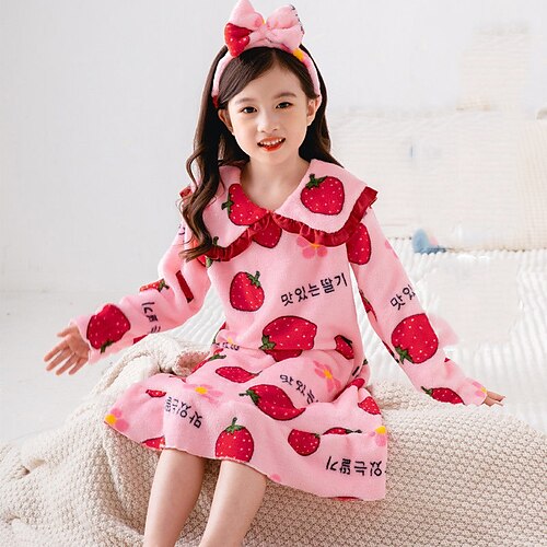 Crianças Pijama kigurumi Morango Personagem Pijamas Macacão Flanela Cosplay Para Para Meninas Natal Pijamas Animais desenho animado Festival / feriado Fantasias
Crianças Pijama kigurumi Morango Personagem Pijamas Macacão Flanela Cosplay Para Para Meninas Natal Pijamas Animais desenho animado Festival / feriado Fantasias