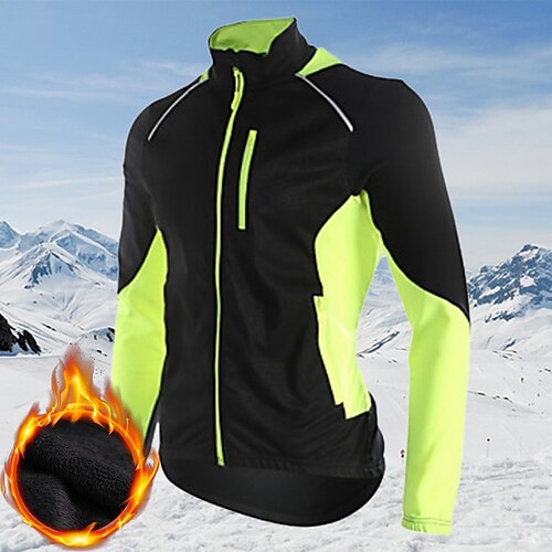 Jaggad Men's Cycling Jacket Fleece Jacket Winter Thermal Warm Windproof Breathable Bike Top City Bike Cycling Black Green Bike Wear / Long Sleeve / Micro-elastic / Patchwork / Polyester
Jaggad Men's Cycling Jacket Fleece Jacket Winter Thermal Warm Windproof Breathable Bike Top City Bike Cycling Black Green Bike Wear / Long Sleeve / Micro-elastic / Patchwork / Polyester