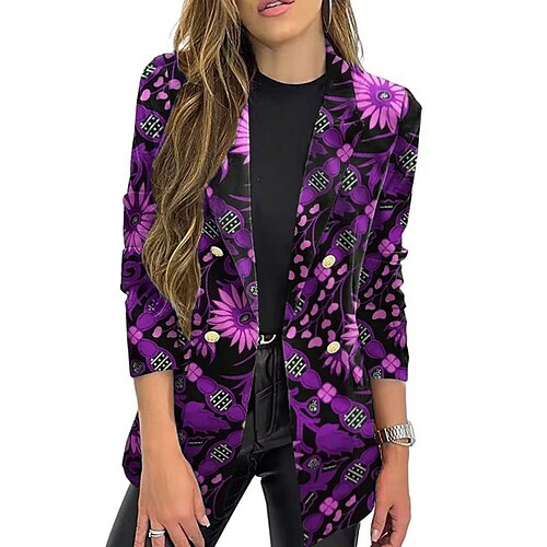 Women's Blazer Work Button Flower Breathable Fashion Regular Fit Outerwear Long Sleeve Green S
Women's Blazer Work Button Flower Breathable Fashion Regular Fit Outerwear Long Sleeve Green S