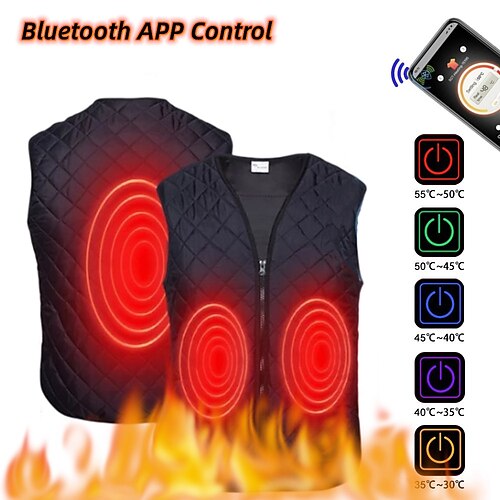 Bluetooth APP control Heated Jacket Fashion Men Women Coat Intelligent USB Electric Heating Thermal Warm Clothes Winter Heated Vest Plussize
Bluetooth APP control Heated Jacket Fashion Men Women Coat Intelligent USB Electric Heating Thermal Warm Clothes Winter Heated Vest Plussize