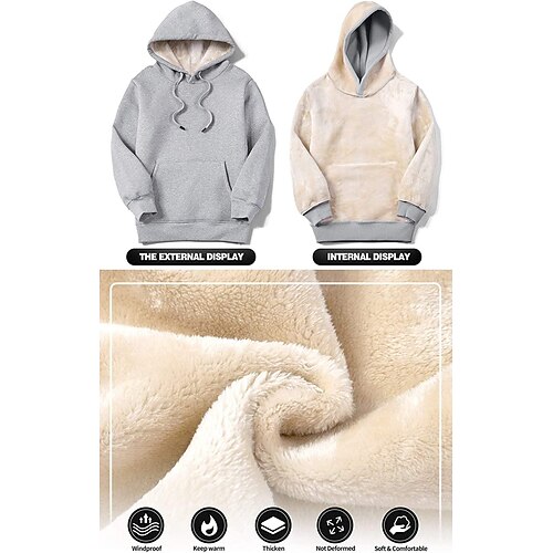 Womens Winter Casual Warm Fleece Sherpa Lined Pullover Hooded Sweatshirt, Hoodies Sweatshirt for Women
Womens Winter Casual Warm Fleece Sherpa Lined Pullover Hooded Sweatshirt, Hoodies Sweatshirt for Women