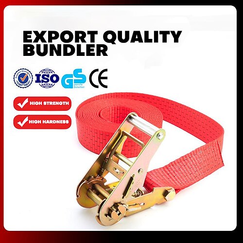 Ratchet Tie Down Straps 11023LB Break Strength – Safety Lock for Moving Cargo, Appliances, Lawn Equipment, Motorcycle
Ratchet Tie Down Straps 11023LB Break Strength – Safety Lock for Moving Cargo, Appliances, Lawn Equipment, Motorcycle