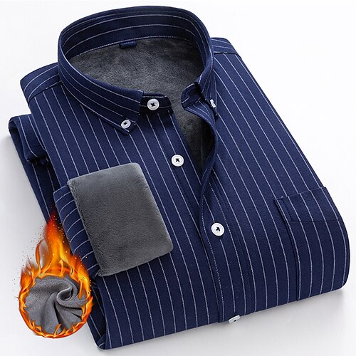 Men's Dress Shirt Fleece Shirt Oxford Shirt Striped Turndown Green Blue Navy Blue Light Blue Gray Outdoor Street Long Sleeve Button-Down Clothing Apparel Cotton Fashion Business Comfortable
Men's Dress Shirt Fleece Shirt Oxford Shirt Striped Turndown Green Blue Navy Blue Light Blue Gray Outdoor Street Long Sleeve Button-Down Clothing Apparel Cotton Fashion Business Comfortable