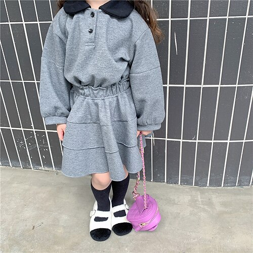 2 Pieces Toddler Girls' Solid Color Skirt & Shirt Set Long Sleeve Active Outdoor 3-7 Years Winter Black
2 Pieces Toddler Girls' Solid Color Skirt & Shirt Set Long Sleeve Active Outdoor 3-7 Years Winter Black