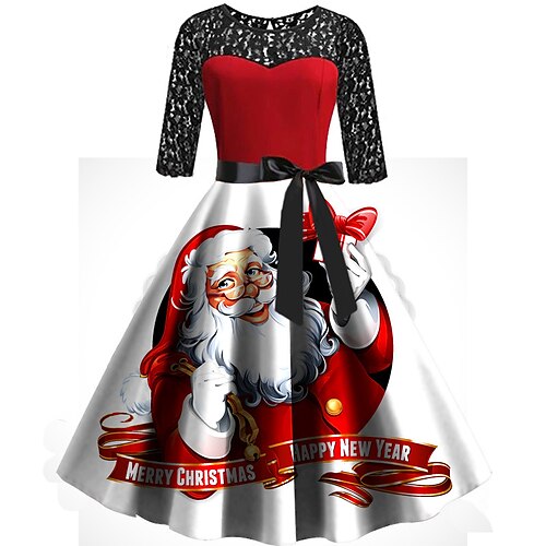 Women's Vintage Dress Midi Dress Red Long Sleeve Letter Lace Winter Fall Autumn Crew Neck Modern Christmas Daily Vacation 2022 S M L XL XXL
Women's Vintage Dress Midi Dress Red Long Sleeve Letter Lace Winter Fall Autumn Crew Neck Modern Christmas Daily Vacation 2022 S M L XL XXL